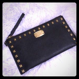 Micheal kors Sadrine stud black leather large